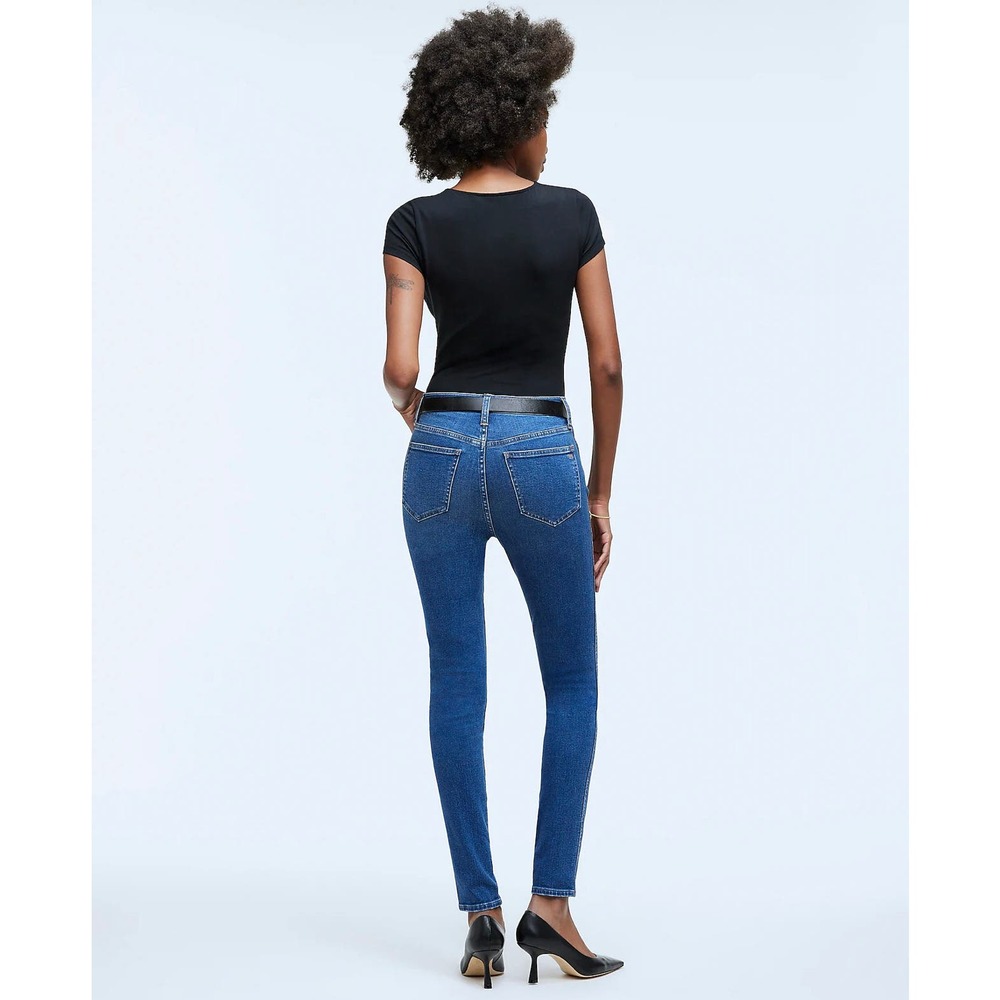 MADEWELL Faulkner Wash Blue 10" High-Rise Skinny Jeans NWT Size 29T - Picture 3 of 9